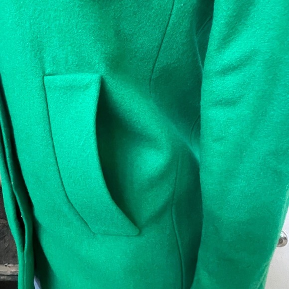 J.Crew Kelly Green Wool Coat Button Up Jacket Size 2 Holiday Gift Classic - Picture 13 of 14